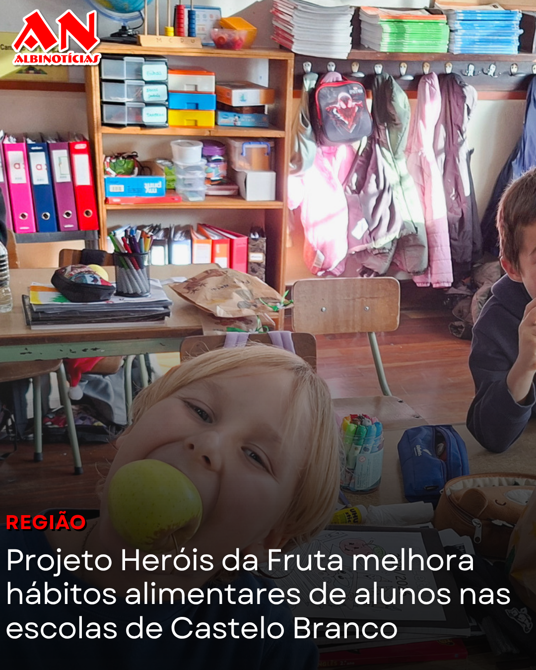 Projeto Heróis da Fruta melhora hábitos alimentares de alunos nas escolas de Castelo Branco